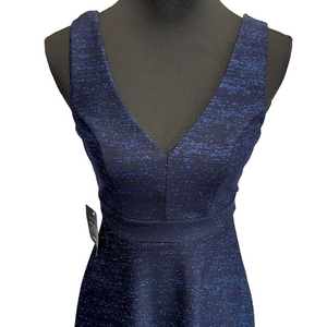 Charlotte Russe Blue Fit and Flare Cocktail Dress. Elegant Evening